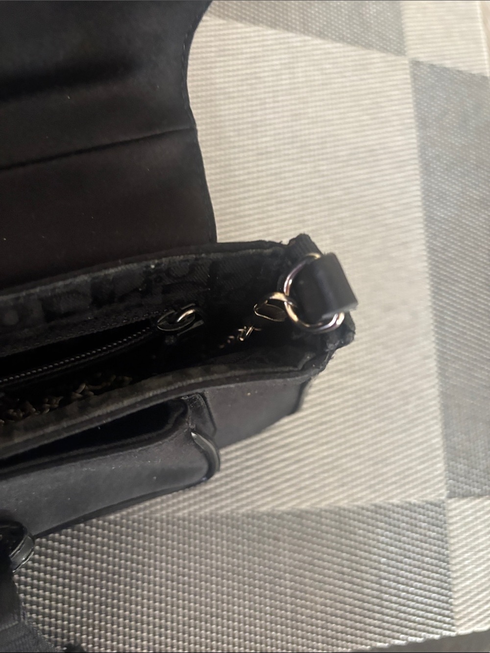 Dior Black Crossbody Bag with Silver Chain - Picture 8 of 9